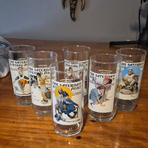 Saturday Evening Post Glass Set